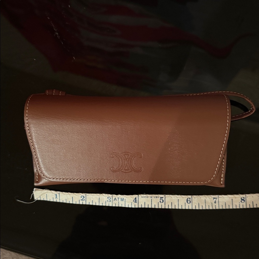 Celine Brown Leather Wristlet - Picture 4 of 5